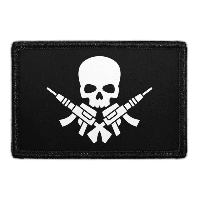 Pull Patch Skull Guns velcromærke – dødningehoved