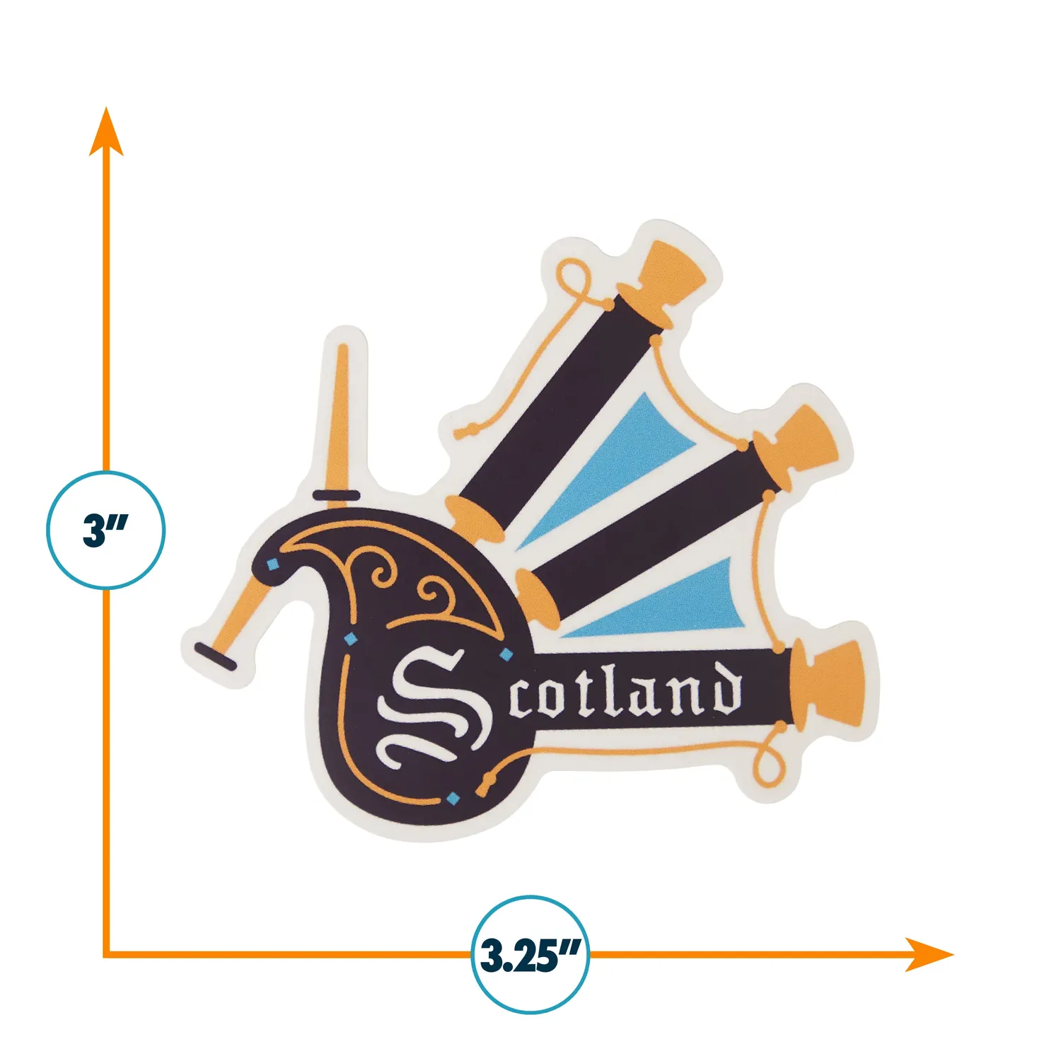 Vagabond Heart Scotland klistermærke 76x83 mm vejrbestandig