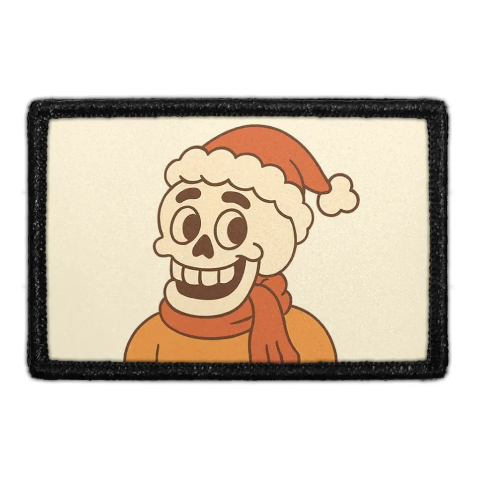 Pull Patch Skull With Santa Hat patch velcro kranie