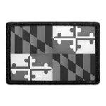 Pull Patch Maryland State Flag patch sort hvid 3x2