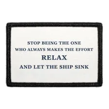 Pull Patch Let The Ship Sink patch 7,6x5 cm sjov