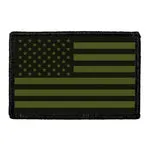 Pull Patch American Flag Military Green patch med velcro grøn