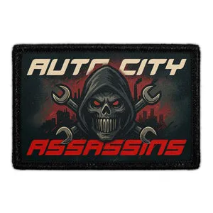 Pull Patch Auto City Assassins patch med velcro 76x51 mm