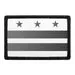 Pull Patch Washington D.C. City Flag patch sort-hvid