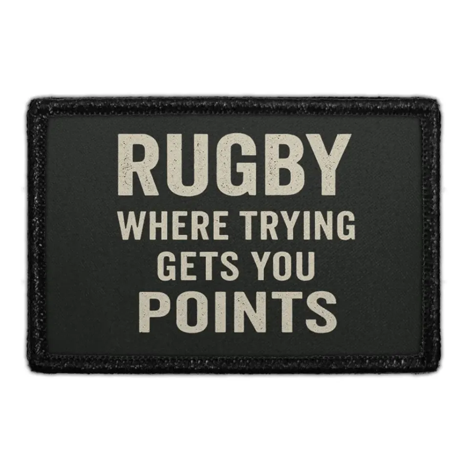 Pull Patch Rugby Where Trying patch 3x2 sport