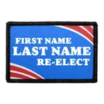 Pull Patch Election patch røde striber 7,6x5 cm med velcro