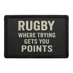Pull Patch Rugby Where Trying patch 3x2 sport