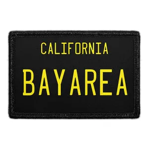 Pull Patch Bay Area California License Plate patch