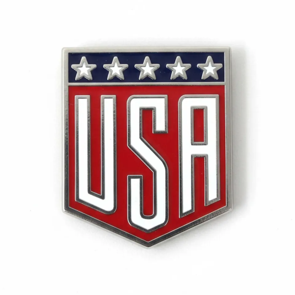 Vagabond Heart United States emaljepin USA kort 1 stk