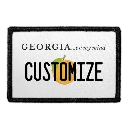 Pull Patch Georgia License Plate patch egen tekst