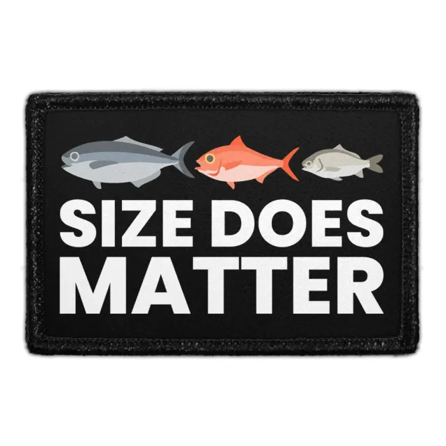 Pull Patch Size Does Matter patch velcro humor