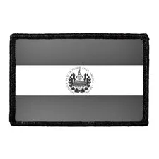 Pull Patch El Salvador Flag Black and White patch velcro