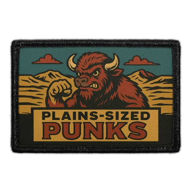 Pull Patch Plains-Sized Punks patch med velcro