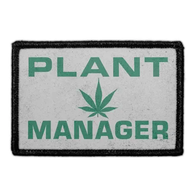 Pull Patch Plant Manager patch med velcro sjov tekst