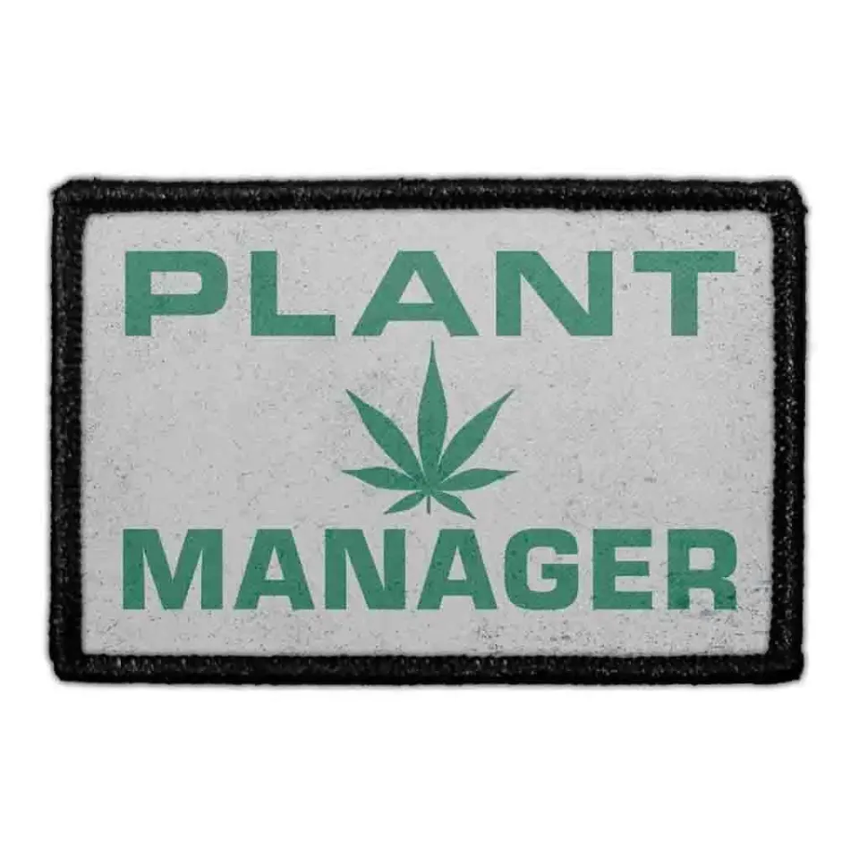 Pull Patch Plant Manager patch med velcro sjov tekst