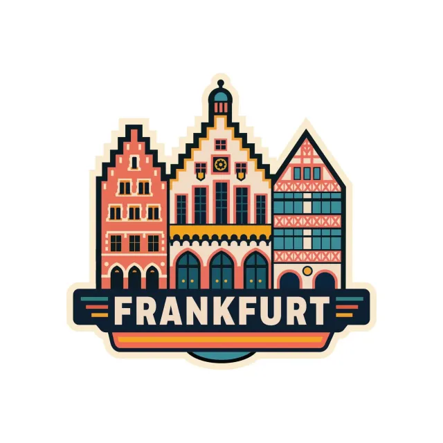 Vagabond Heart Frankfurt klistermærke vinyl 7,6 cm mat