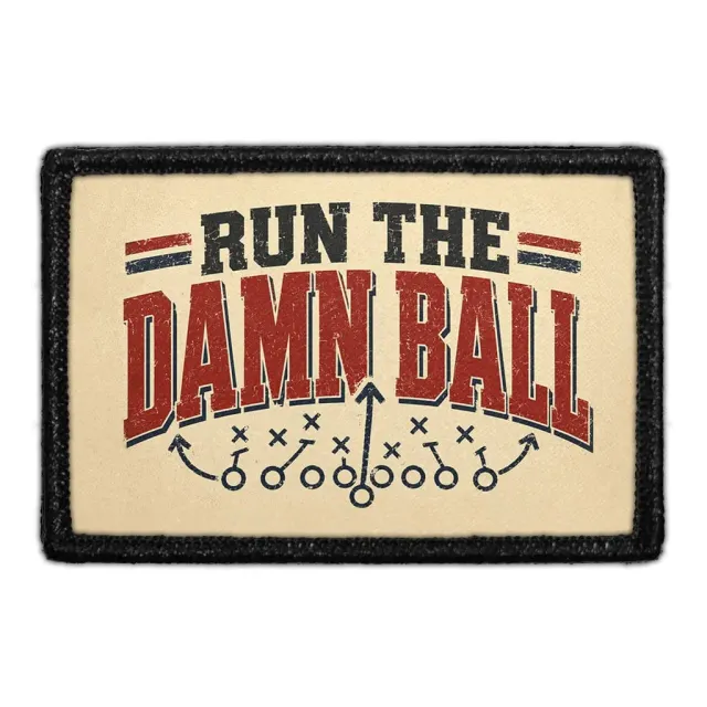 Pull Patch Run The Damn Ball patch fodbold velcro
