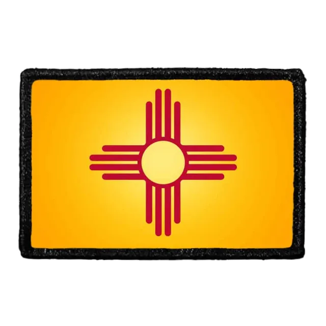 Pull Patch New Mexico State Flag Color patch 3x2" velcro flag