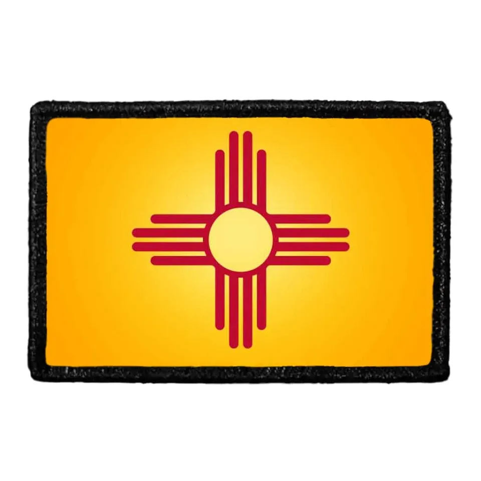 Pull Patch New Mexico State Flag Color patch 3x2" velcro flag