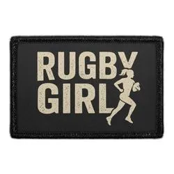 Pull Patch Rugby Girl patch med velcro 76x51 mm rugby