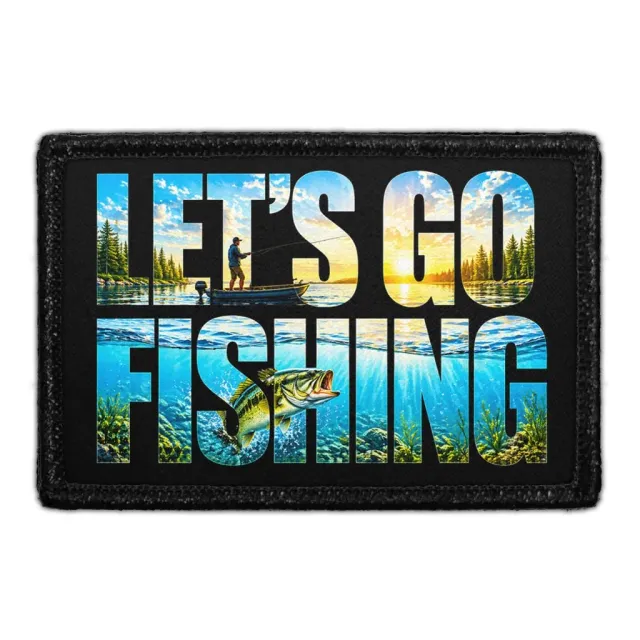 Pull Patch Let's Go Fishing lap 3x2 fiskeri