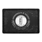 Pull Patch Kentucky State Flag patch black white