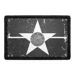 Pull Patch Dallas Flag patch sort-hvid velcro 76x51 mm