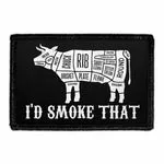 Pull Patch I'd Smoke That Cow patch velcro