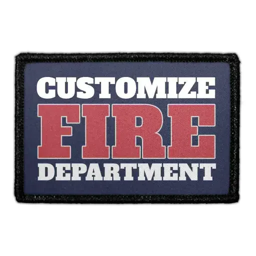 Pull Patch Fire Department patch 76 mm egen tekst