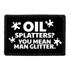 Pull Patch Oil Splatters Man Glitter patch velcro