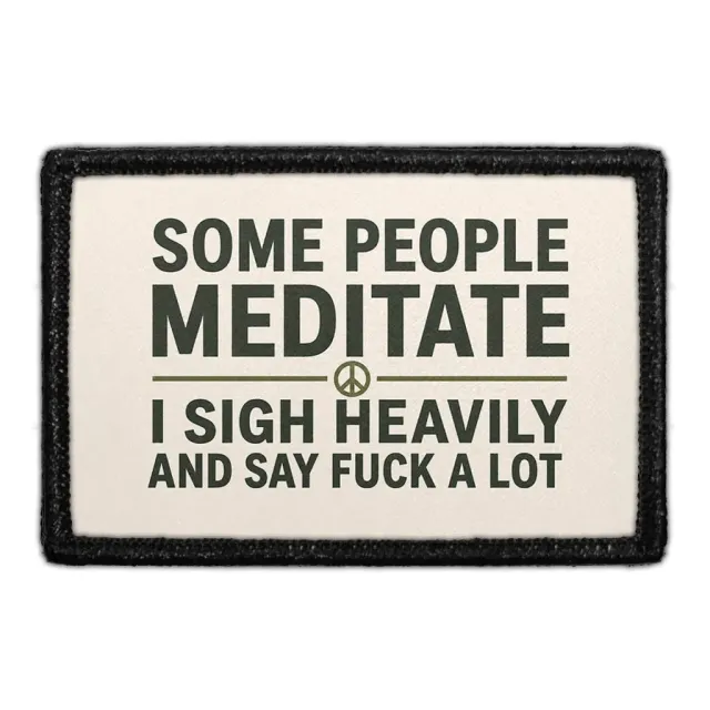 Pull Patch Sigh Heavily patch velcro – humor 76 mm