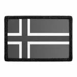 Pull Patch Norway Flag patch sort-hvid
