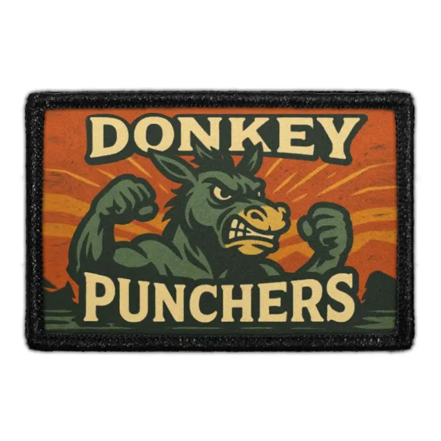 Pull Patch Donkey Punchers lap velcro 7,6x5 cm