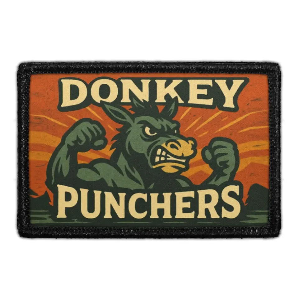 Pull Patch Donkey Punchers lap velcro 7,6x5 cm