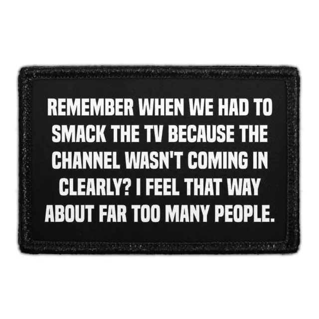 Pull Patch Smack The TV citat patch med velcro