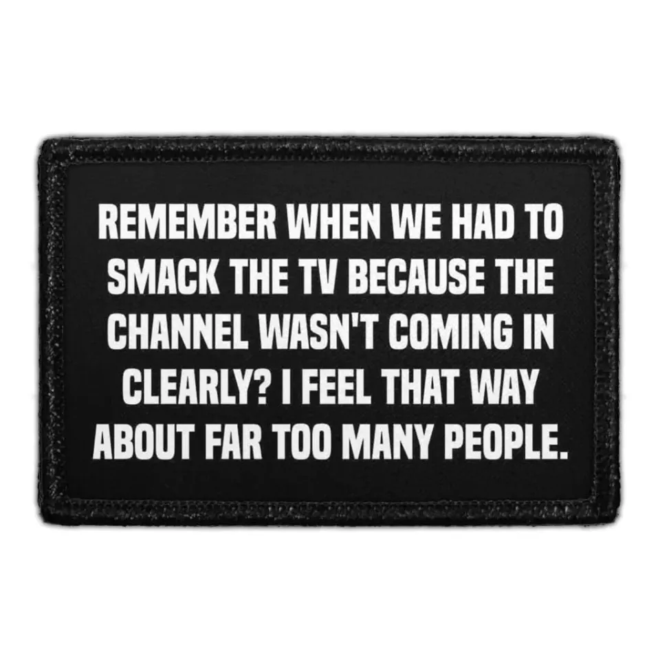 Pull Patch Smack The TV citat patch med velcro