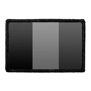 Pull Patch Belgium Flag patch sort hvid velcro