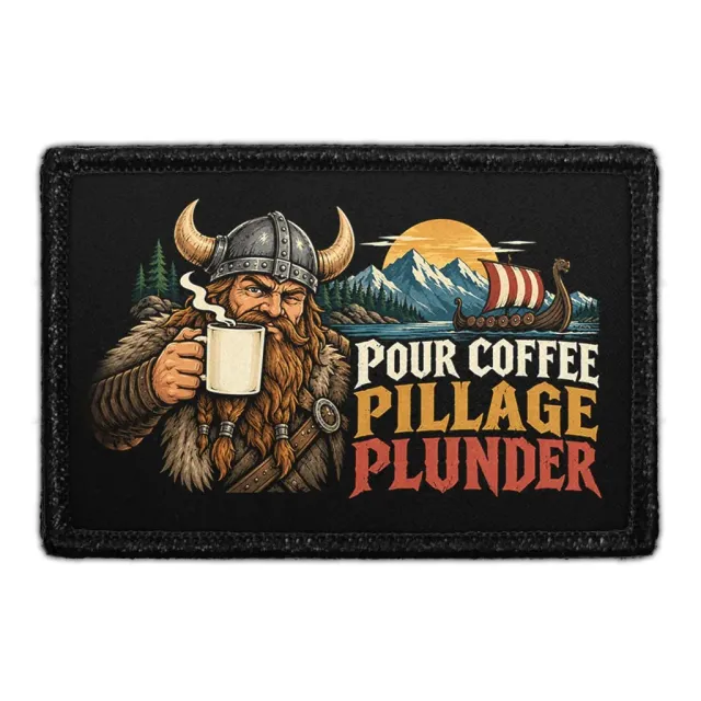 Pull Patch Pour Coffee Pillage Plunder patch 7,6x5 cm kaffe