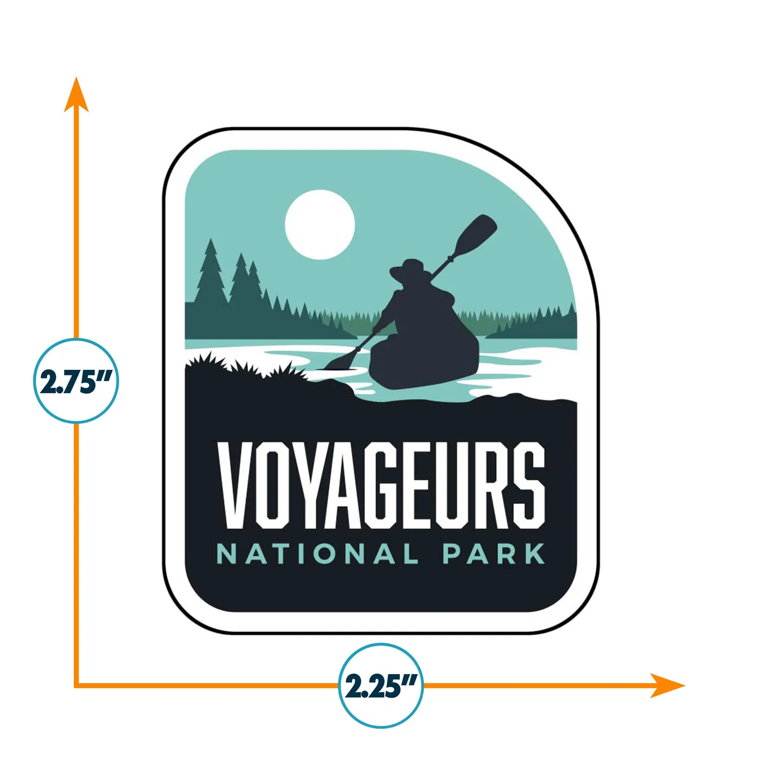 Vagabond Heart Voyageurs klistermærke 7 cm mat