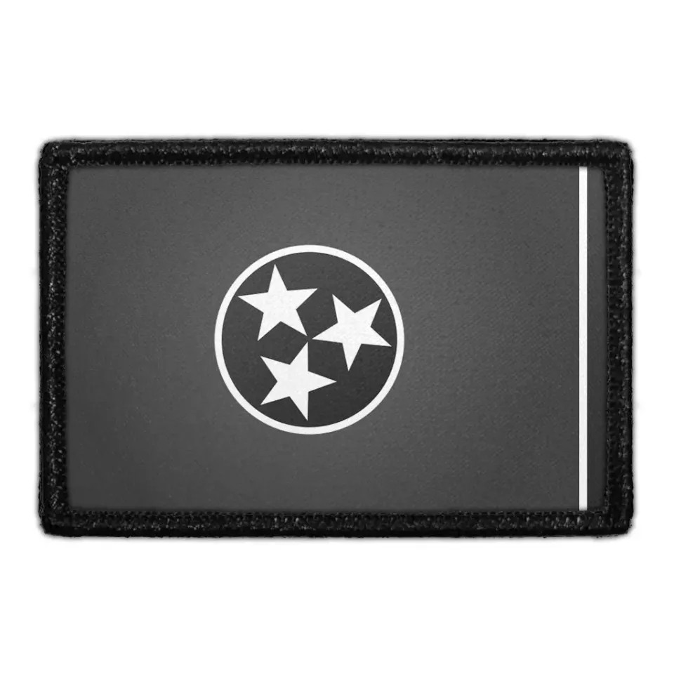 Pull Patch Tennessee State Flag patch sort-hvid