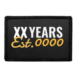 Pull Patch Est. Year Old patch 3x2 velcro custom