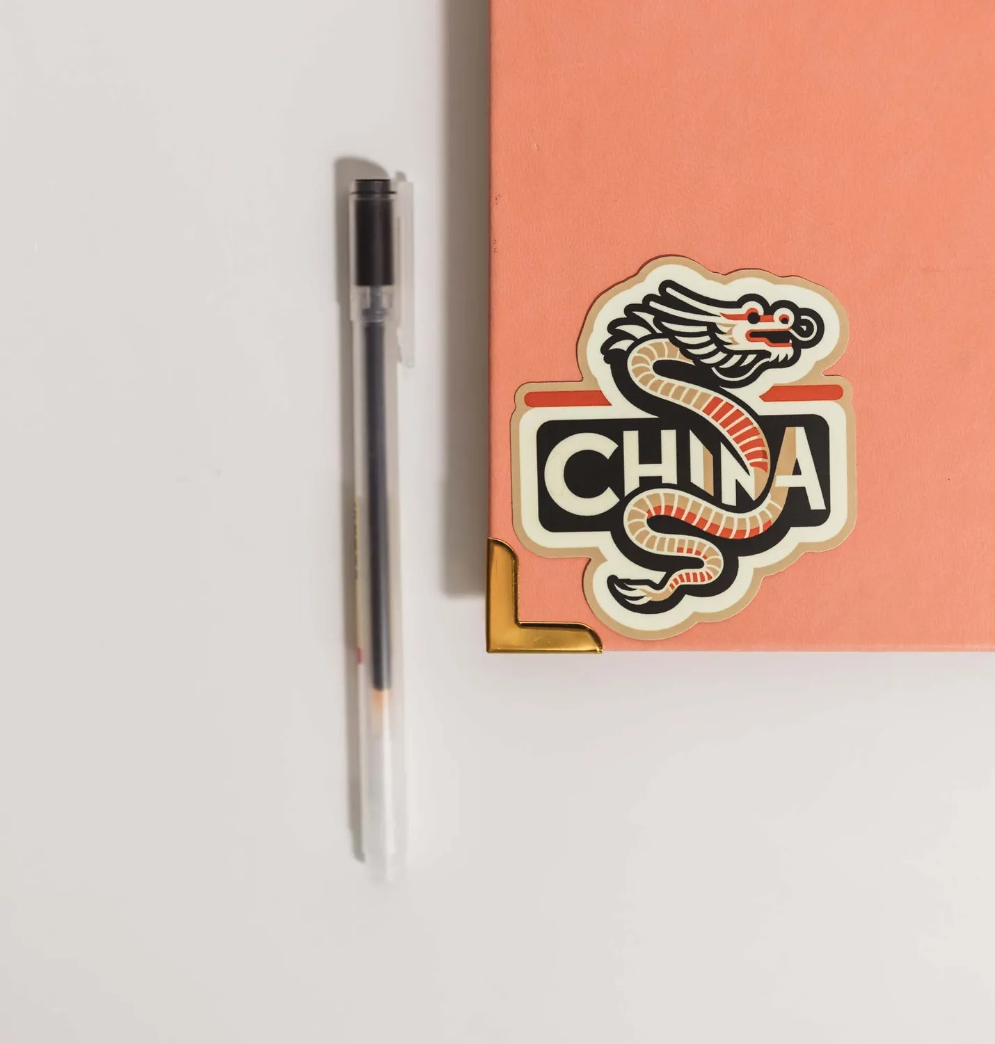 Vagabond Heart China vinyl klistermærke drage 76 mm