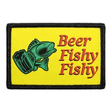 Pull Patch Beer Fishy Fishy patch med velcro øl fisk