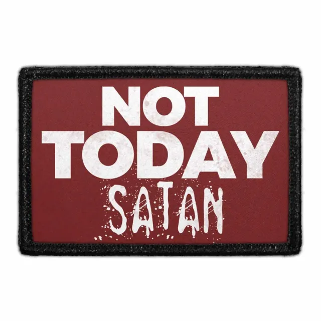 Pull Patch Not Today Satan patch velcro rød