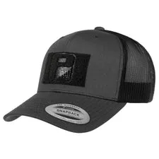 Pull Patch Trucker Curved Bill kasket charcoal/black velcro