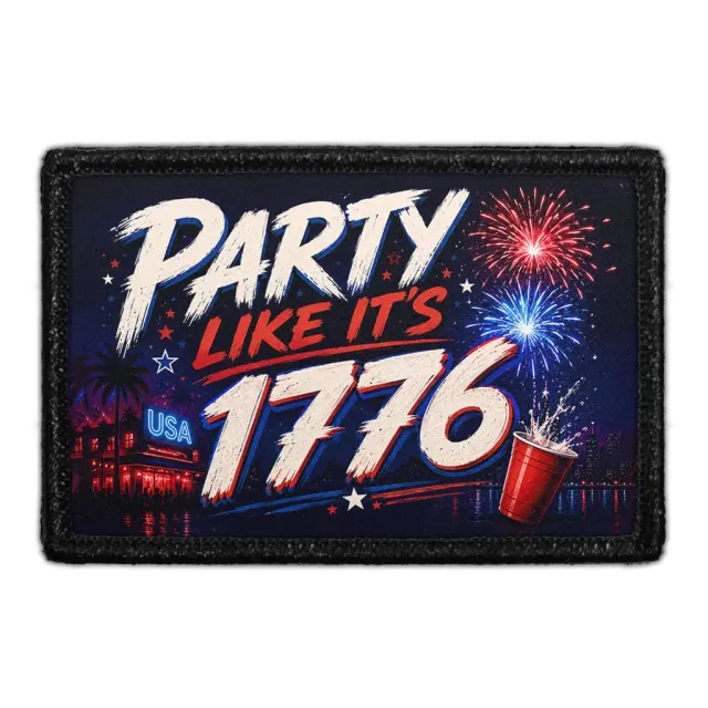 Pull Patch Party Like It's 1776 patch 3x2 USA fest