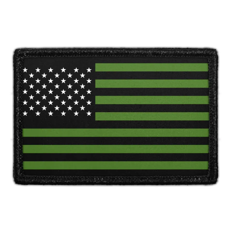 Pull Patch Green Stripes patch med velcro grøn-hvid