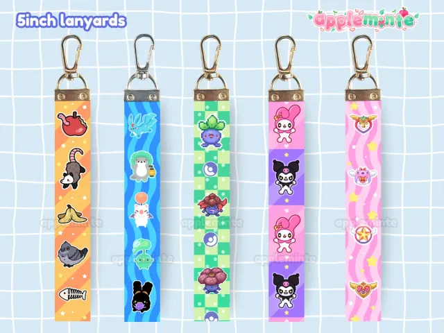 Appleminte Mini Lanyard håndledsrem stof 132 mm