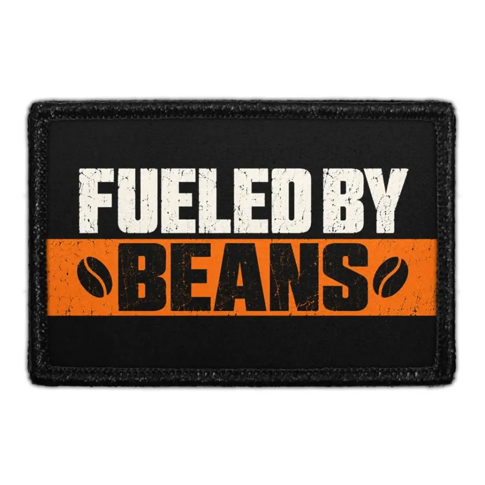 Pull Patch Fueled By Beans patch med velcro – kaffe