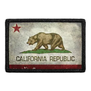 Pull Patch California State Flag patch distressed